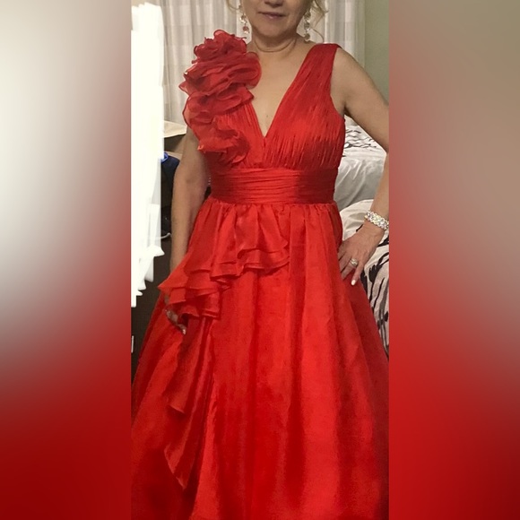 Mac Duggal Cherry Ball Gown - Picture 3 of 14